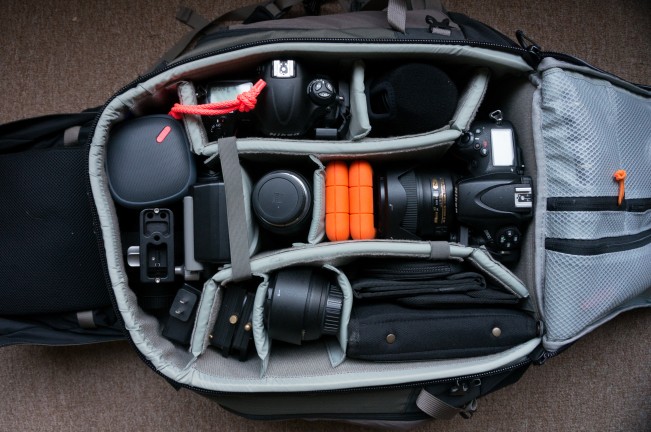 My filled camera bag